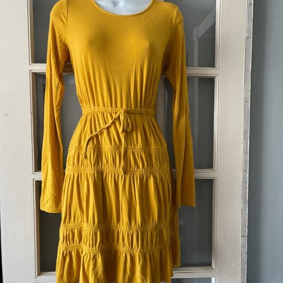 Anthropologie Ingrid Tiered-Ruffle Dress By Dolan - Picture 4 of 9